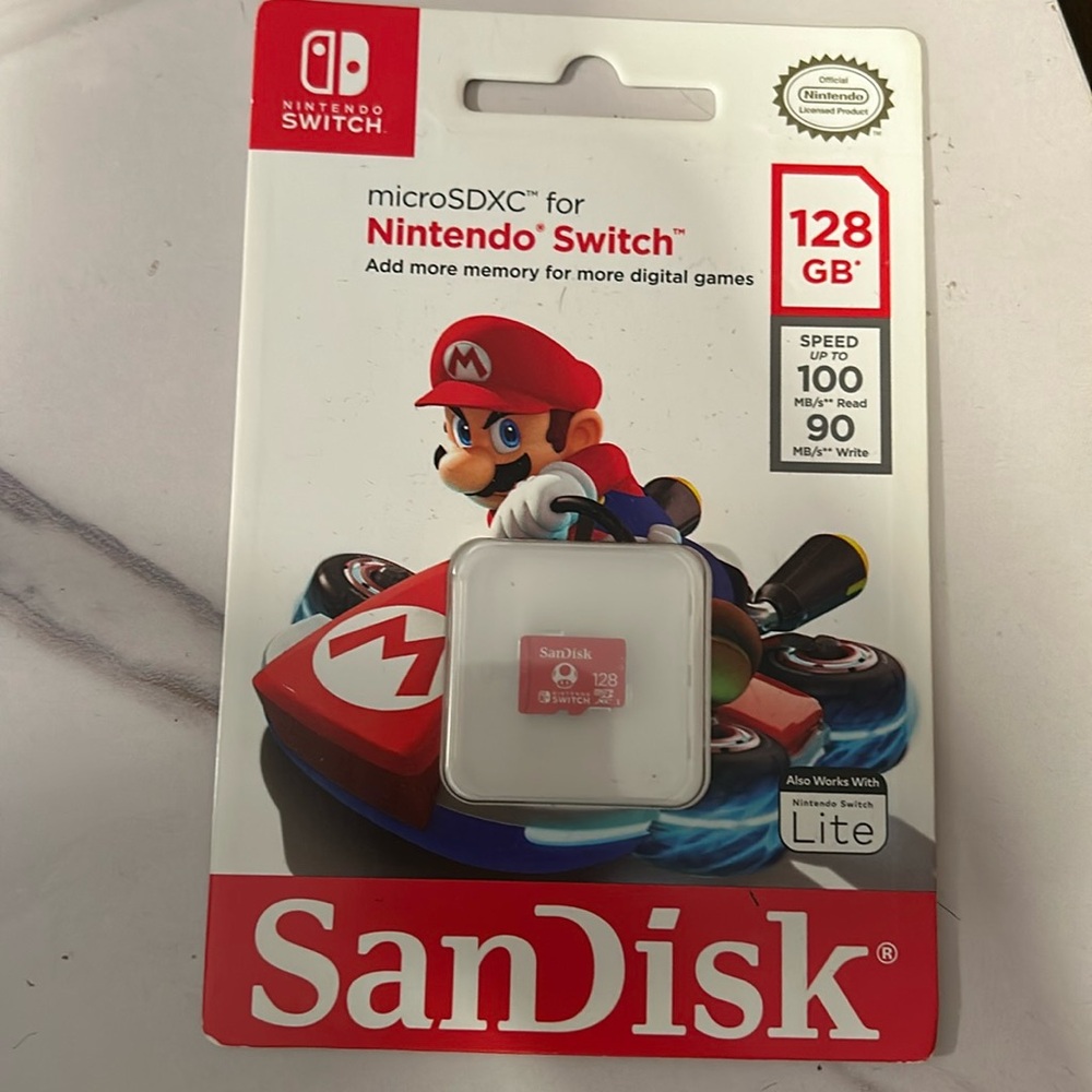 NIB SanDisk Nintendo switch 128gb micro sdxc card.